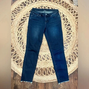 prAna Women's 6/28 Dark Wash Blue Denim Stretch Skinny Jeans